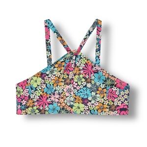 Roxy Girls Daisy Crop Top in Indigo Tropical Size Girls 8 NWOT